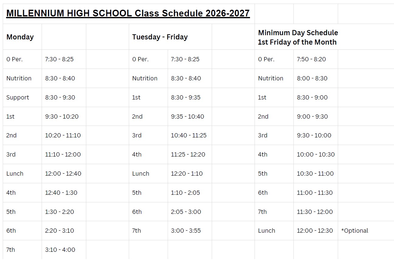 MHS Schedule